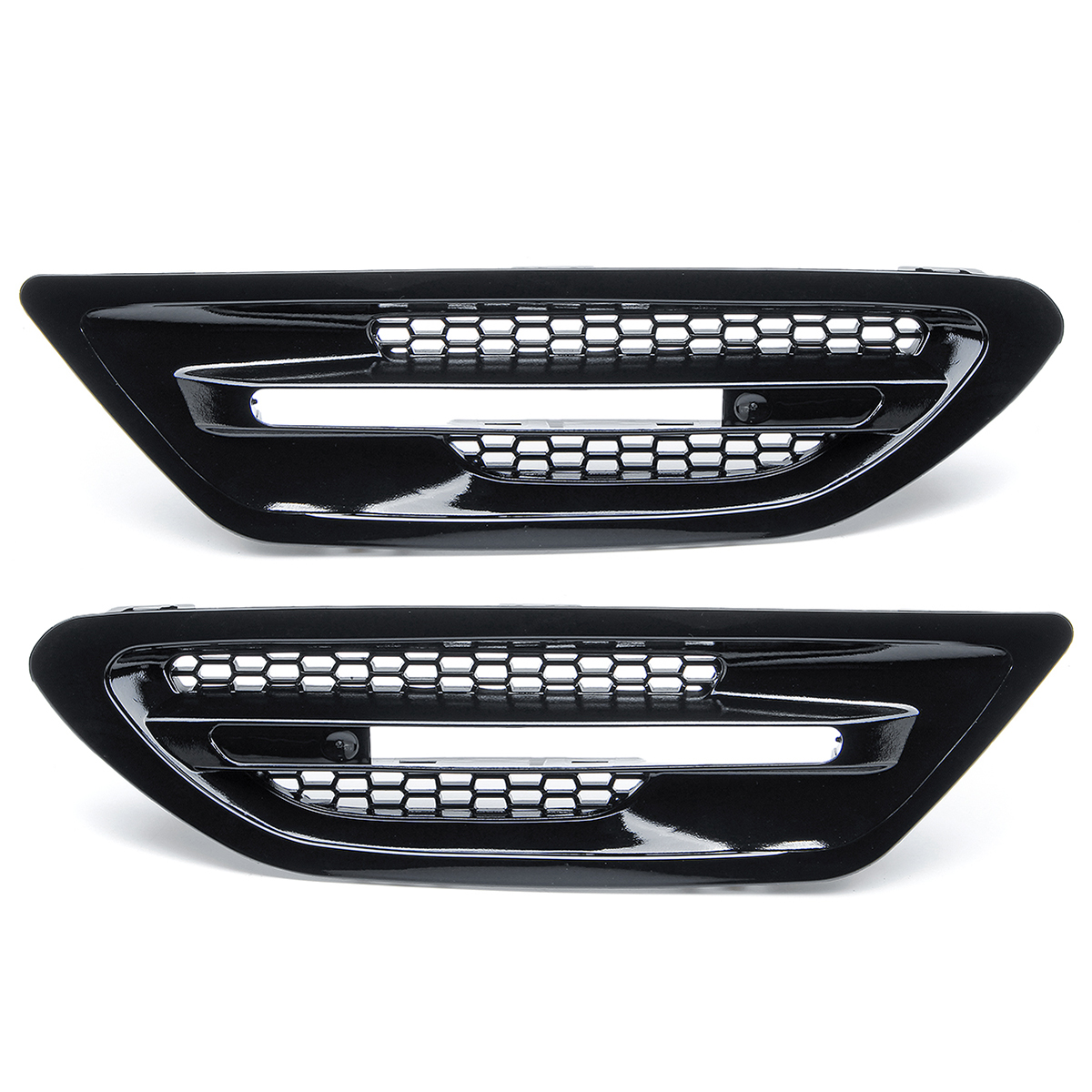 Rejilla de ventilación de flujo de aire lateral negro brillante para coche, 2 uds., para BMW F10 F11 M5 Sedan 2011-2017