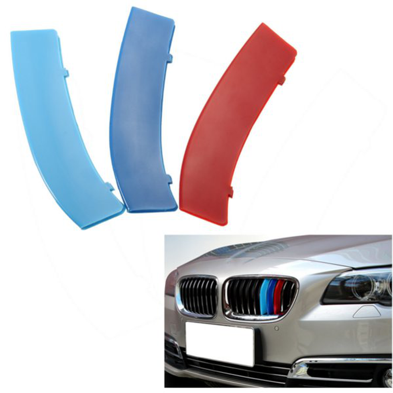 Clip de hebilla estilo M colores M para BMW 3-Series 11-Bar parrilla delantera de riñón