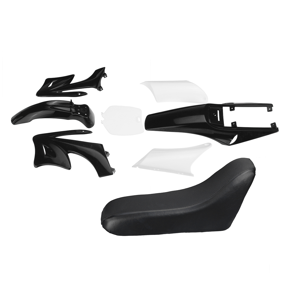 Carenados de plástico para motocicleta + Asiento alto para Mini Moto Pocket Dirt Bike de 49 cc