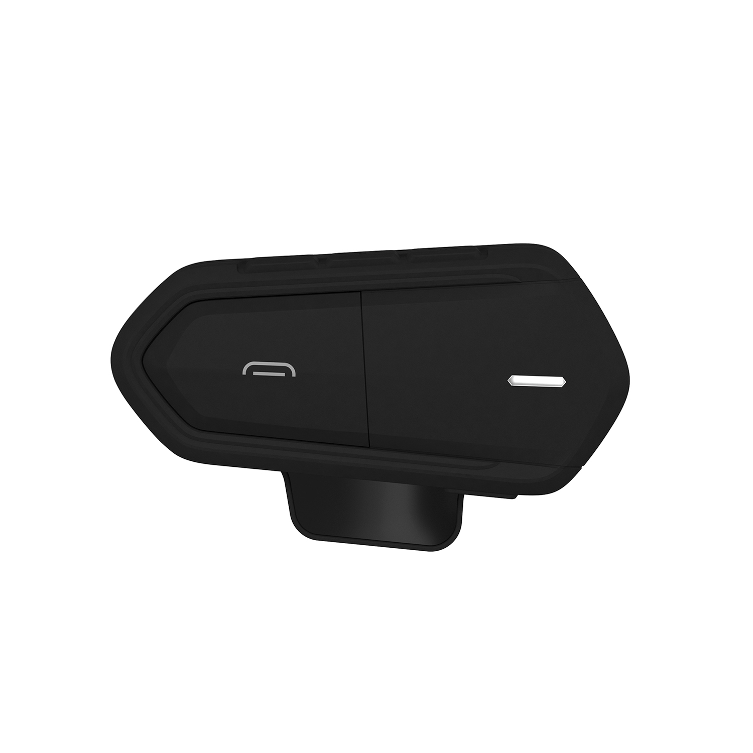 QTBE6 1000M Intercomunicador para casco de motocicleta Inalámbrico con función Bluetooth Auricular FM Walkie-Talkie Negro