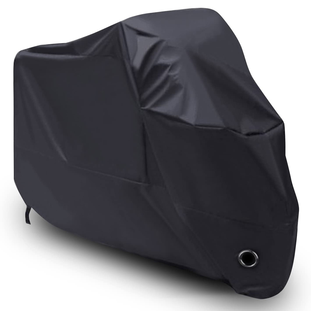 190T Schwarze Sonnenschutzabdeckung Planen Wasserdichtes Tuch mit Löchern für Motorrad Elektrofahrrad Scooter
