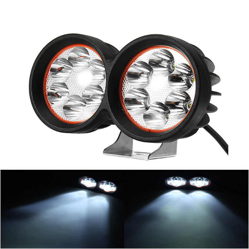 12-80V 1000Lm 40W Motor Bike Scooter Headlamp Bicycle ATV Spotlight Black White