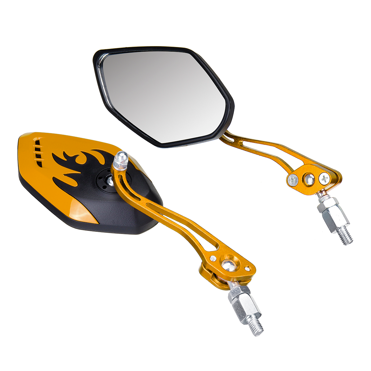 8/10Mm Universal Motorcycle Motorbike Scooter Rear View Side Back Mirrors