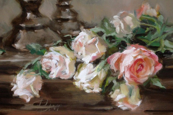 A Bunch of Roses original oil painting by Roxanne Dyer