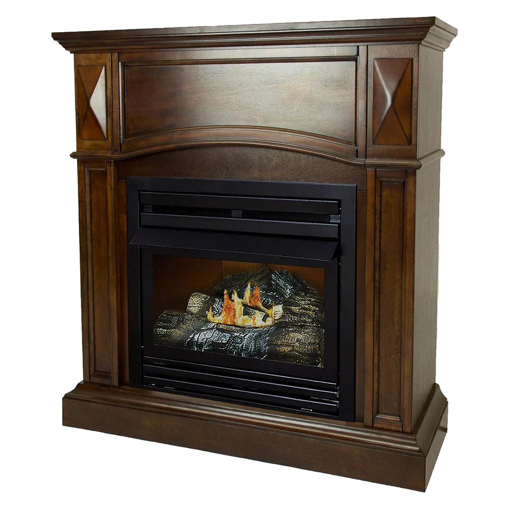 Small Napoleon mantel package gas fireplace.