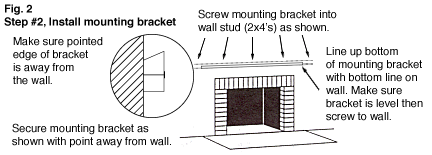 Step 2 - Attaching Mounting Bracket to the Wall