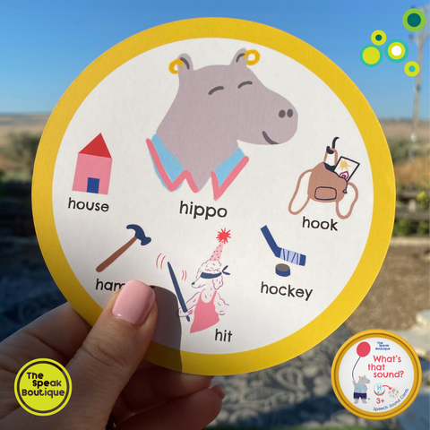 Hippo Card from What's that Sound? Speech Sound Cards box