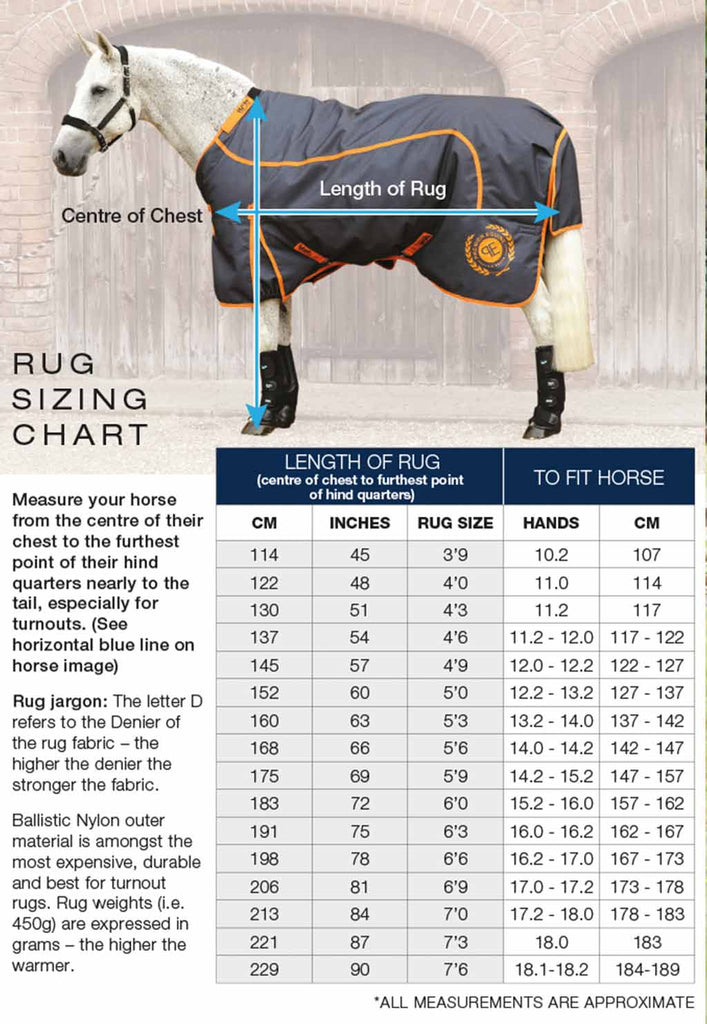 Rug Size Chart