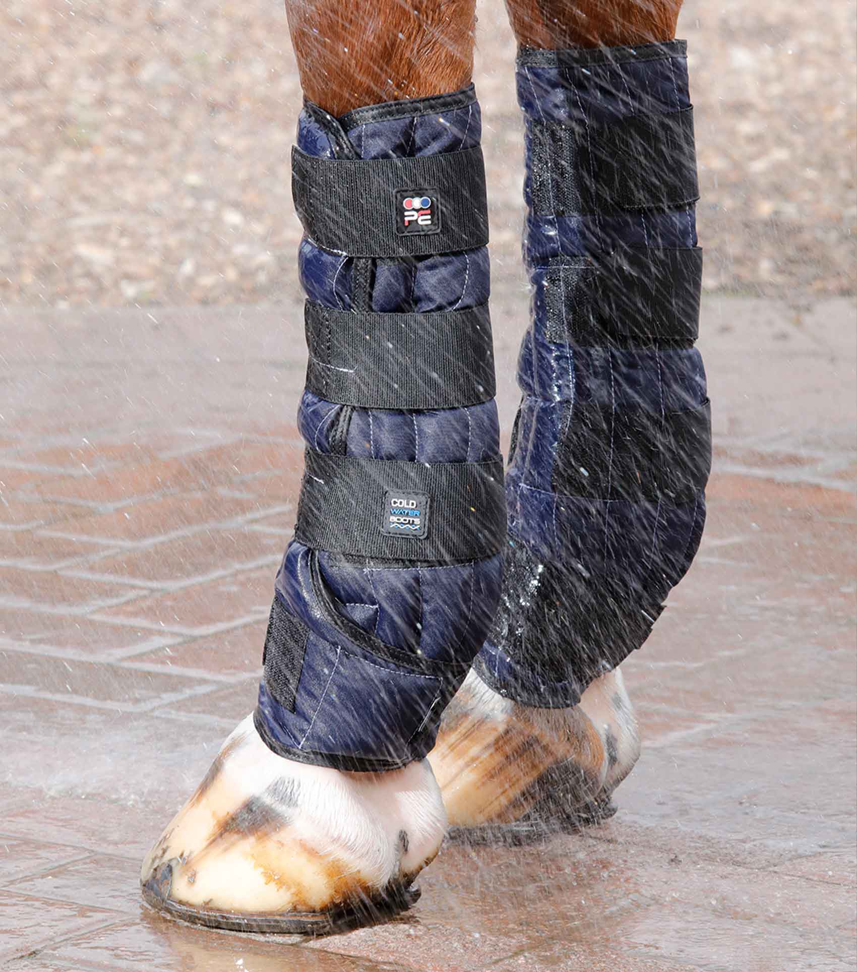 Using Cold Water Horse Boots or Cold Hosing to cool the tendon and reduce swelling and combat pain