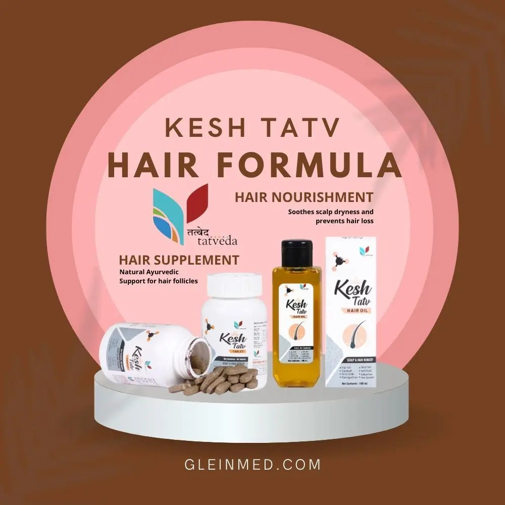 Kesh Tatv, Natural Ayurvedic Hair Growth Formula to Stop Hair Loss. Glein Pharma