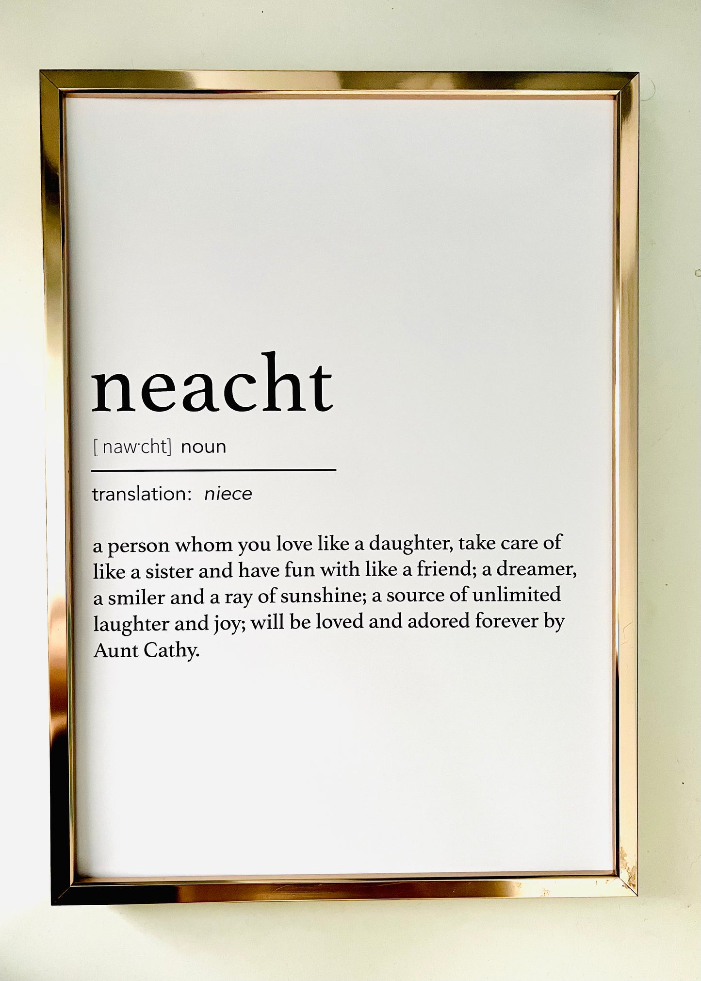 Niece | Neacht | Definition Print