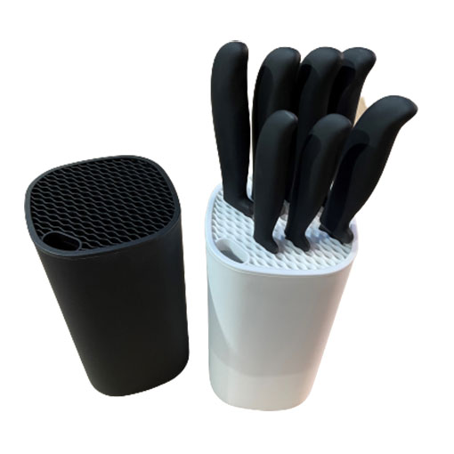 Universal Knife Block Square - Black and White