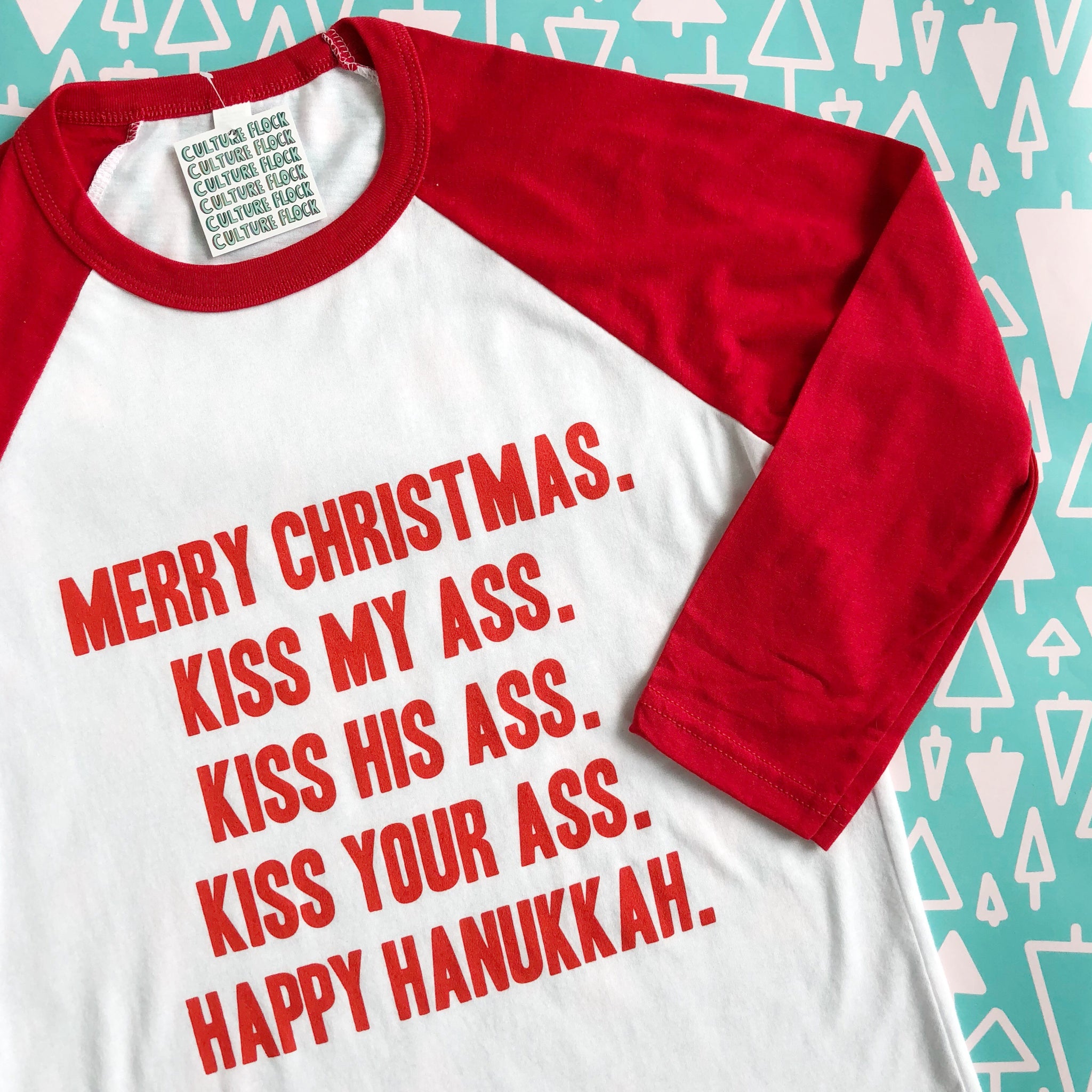 christmas baseball tee