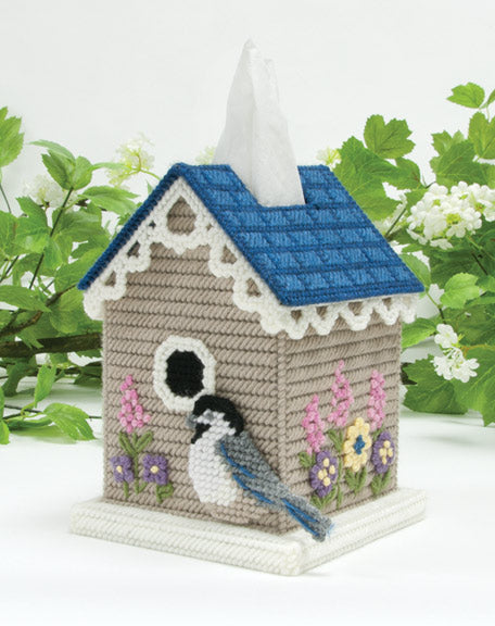 Spring Birdhouse Plastic Canvas Tissue Box Cover – Mary Maxim