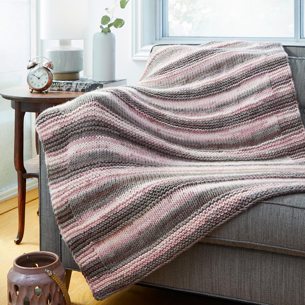 Knit Afghan, Throw, & Blanket Kits Mary Maxim