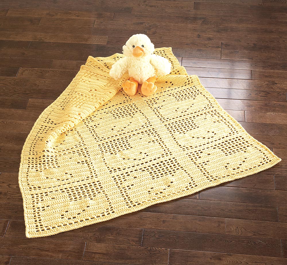 Herrschners Bright Lollipops Baby Blanket Crochet Kit