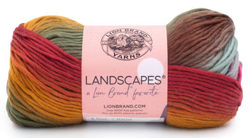 Lionbrand Heartland in Yosemite Color, Terracotta Yarn, Yosemite Yarn 