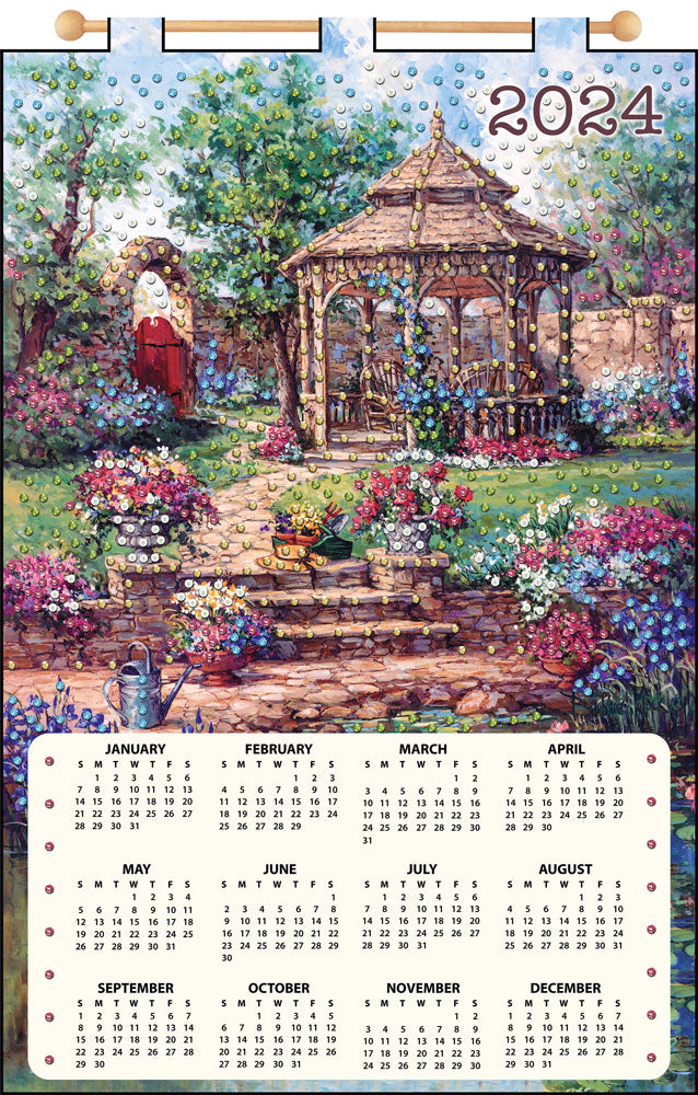 Saint Francis 2024 magnetic calendar cm 8x8 (3,1x3,1 in)