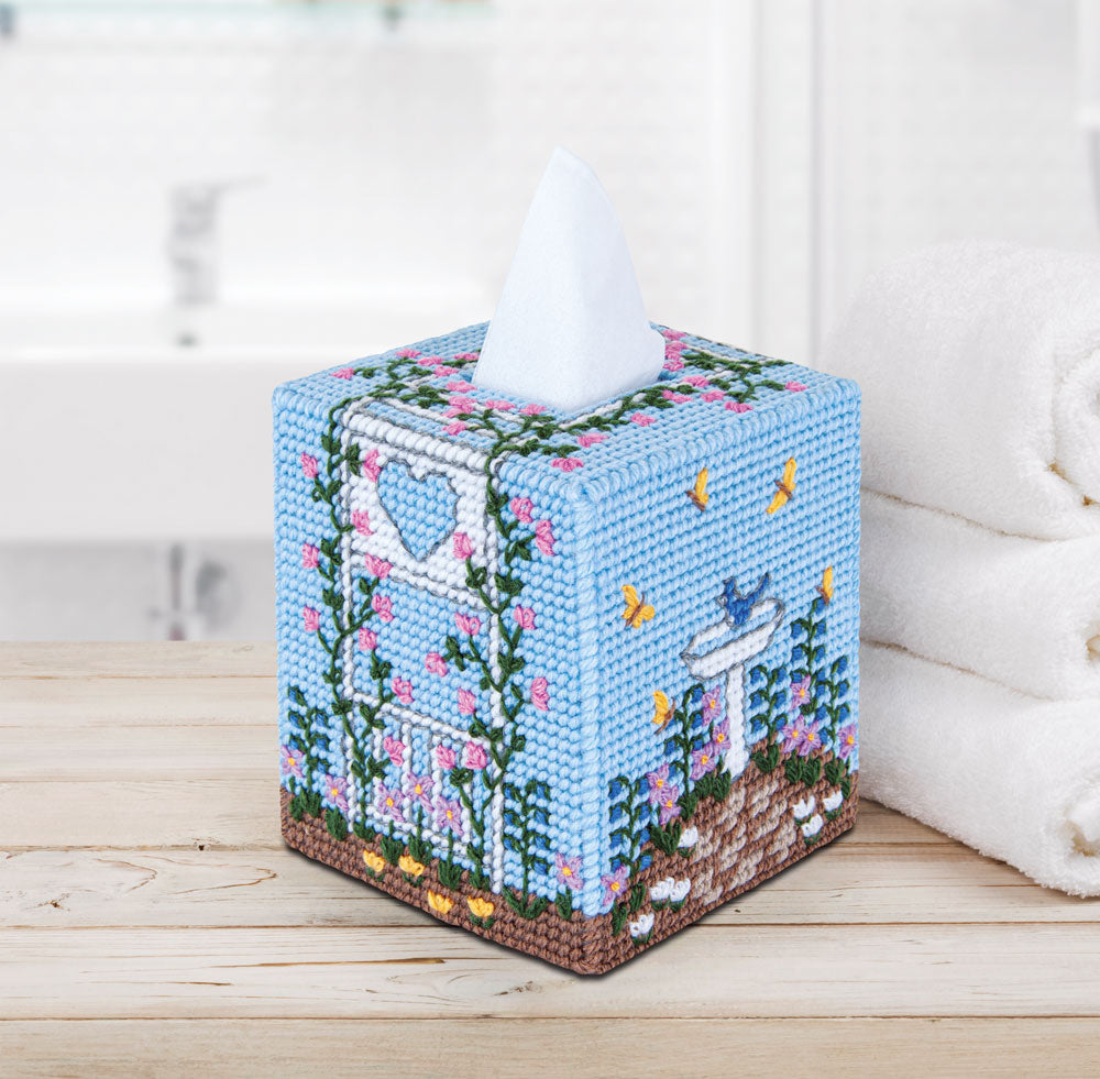 Mary Maxim Owl Tissue Box Plastic Canvas Kit 5 7 Count