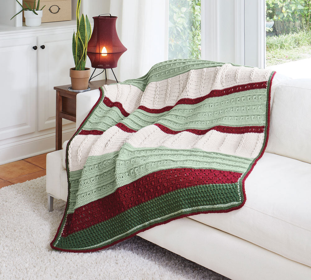 Download the Cozy Ripples and Lace Throw Crochet Pattern