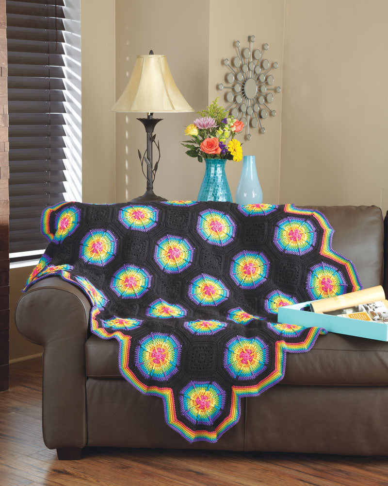 Tie dye 2024 crochet blanket