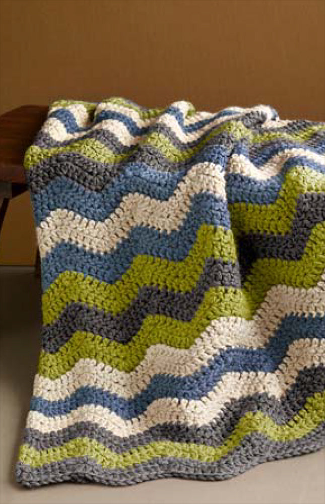 Free Crochet Ripple afghan and chevron afghan pattern