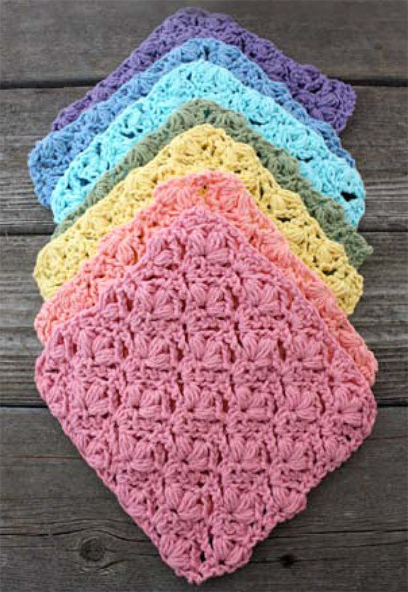 Free Flowers Dishcloth Pattern