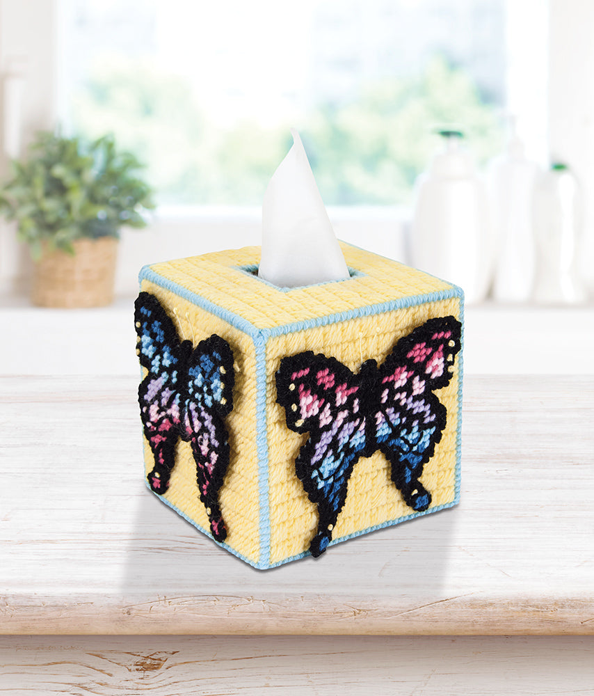 Spring Birdhouse Plastic Canvas Tissue Box Cover – Mary Maxim