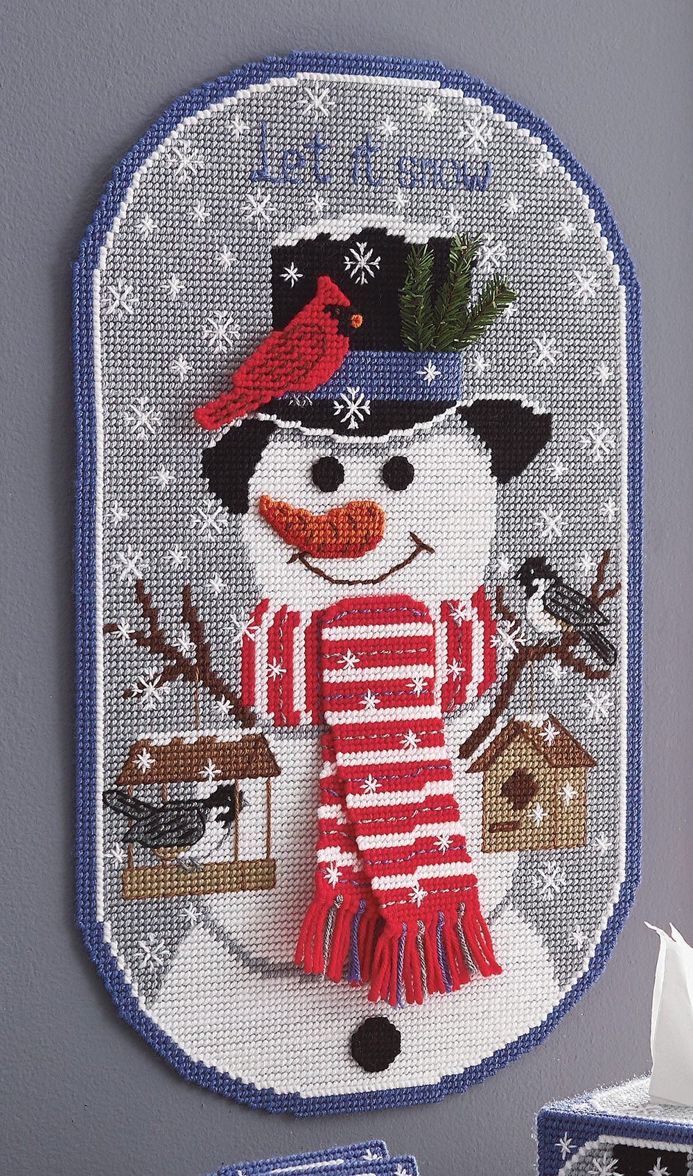 Snowman Counted Cross Stitch Hoop Kit – Mary Maxim