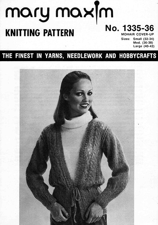 Mohair Cover-Up Pattern – Mary Maxim