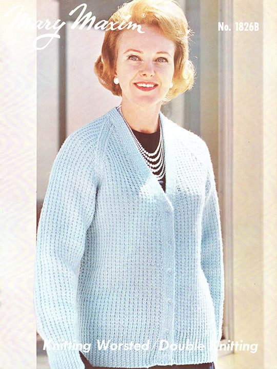 Ladies' Cardigan Pattern – Mary Maxim