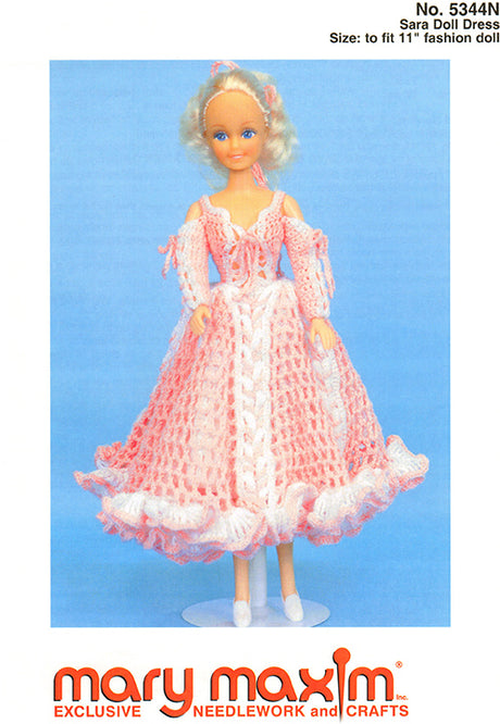 Dolls Antebellum Dress Crochet Pattern, 15 Doll