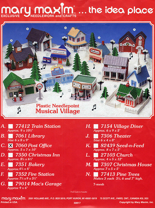 Mary Maxim Village Pub Plastic Canvas Kit, Size: 15