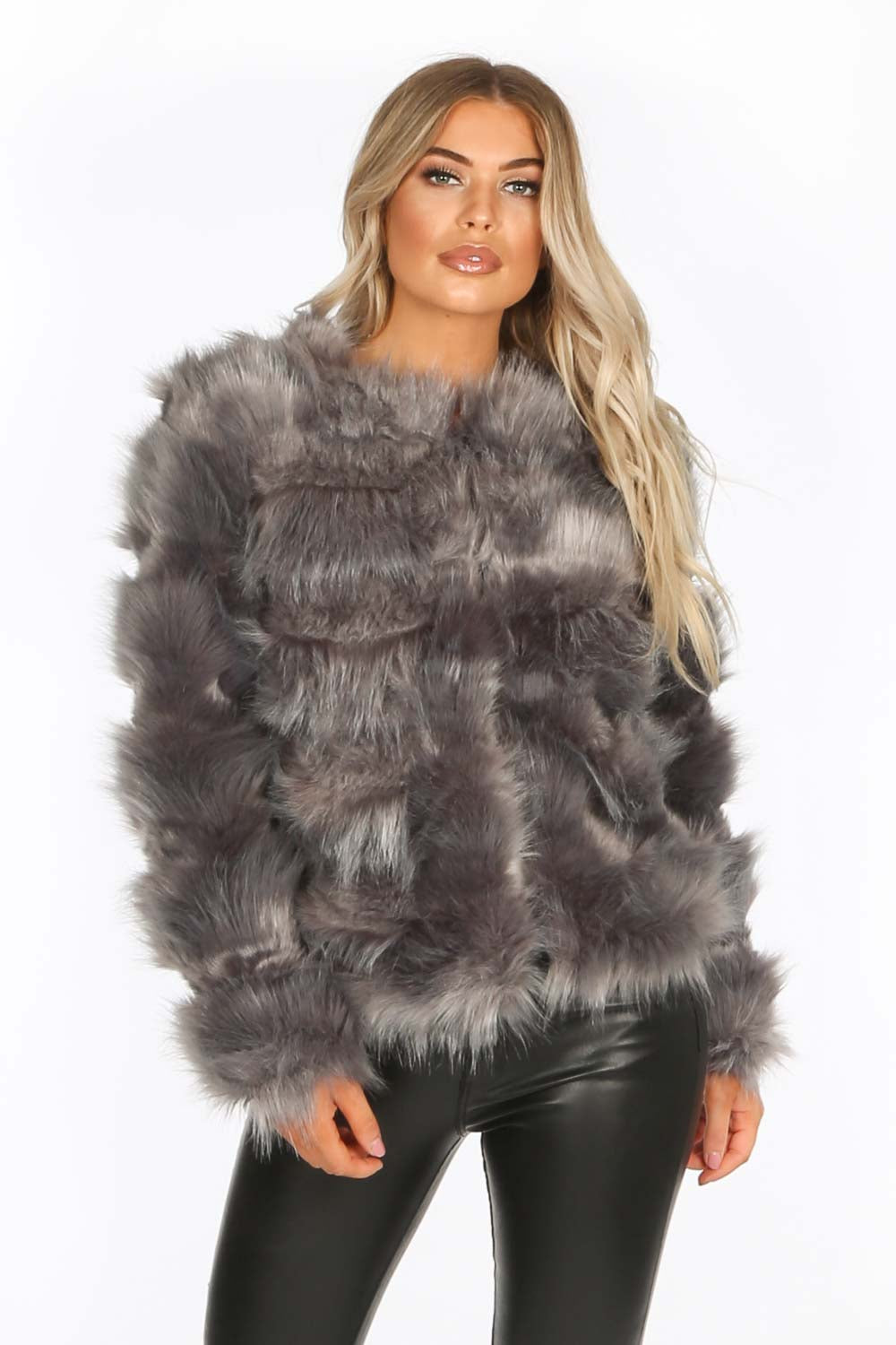 Grey Super Soft Faux Fur Jacket – Dressed in Lucy