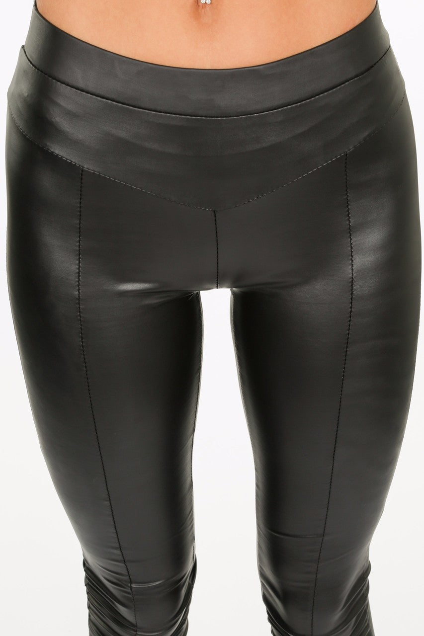 Black Wet Look Legging Dressed In Lucy 8599