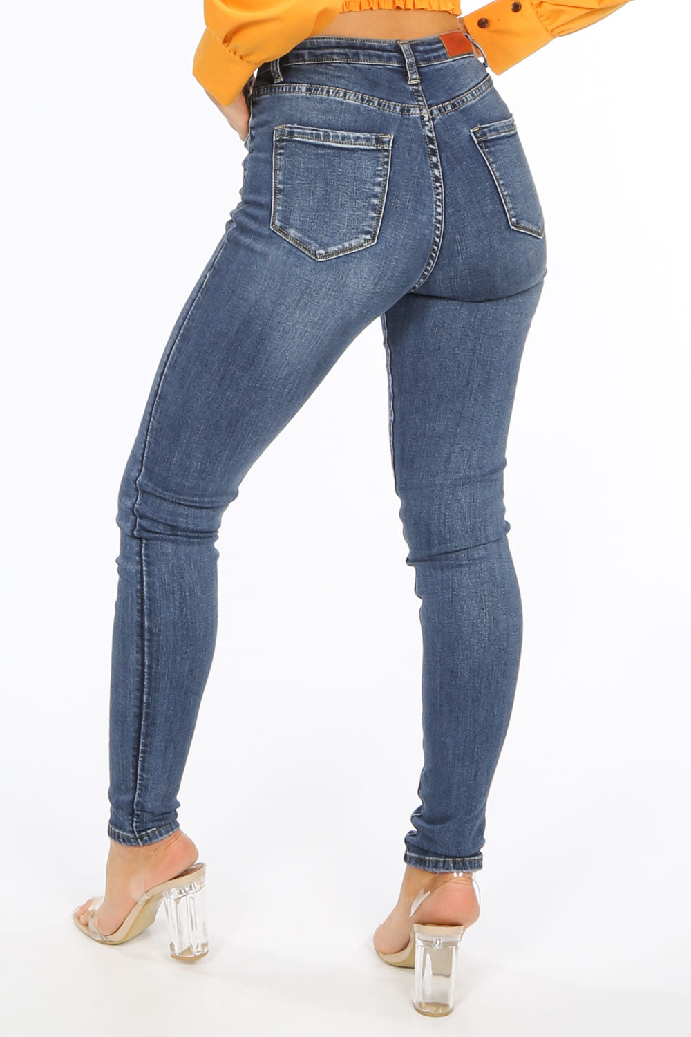 high waisted super stretch jeans