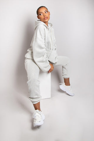 Ponti Hooded Ruche Sleeved Lounge Wear Tracksuit –