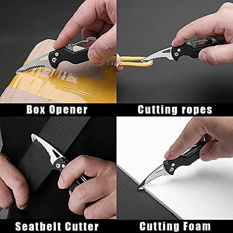 Portable Multifunctional Express Parcel Knife, Keychain, Serrated