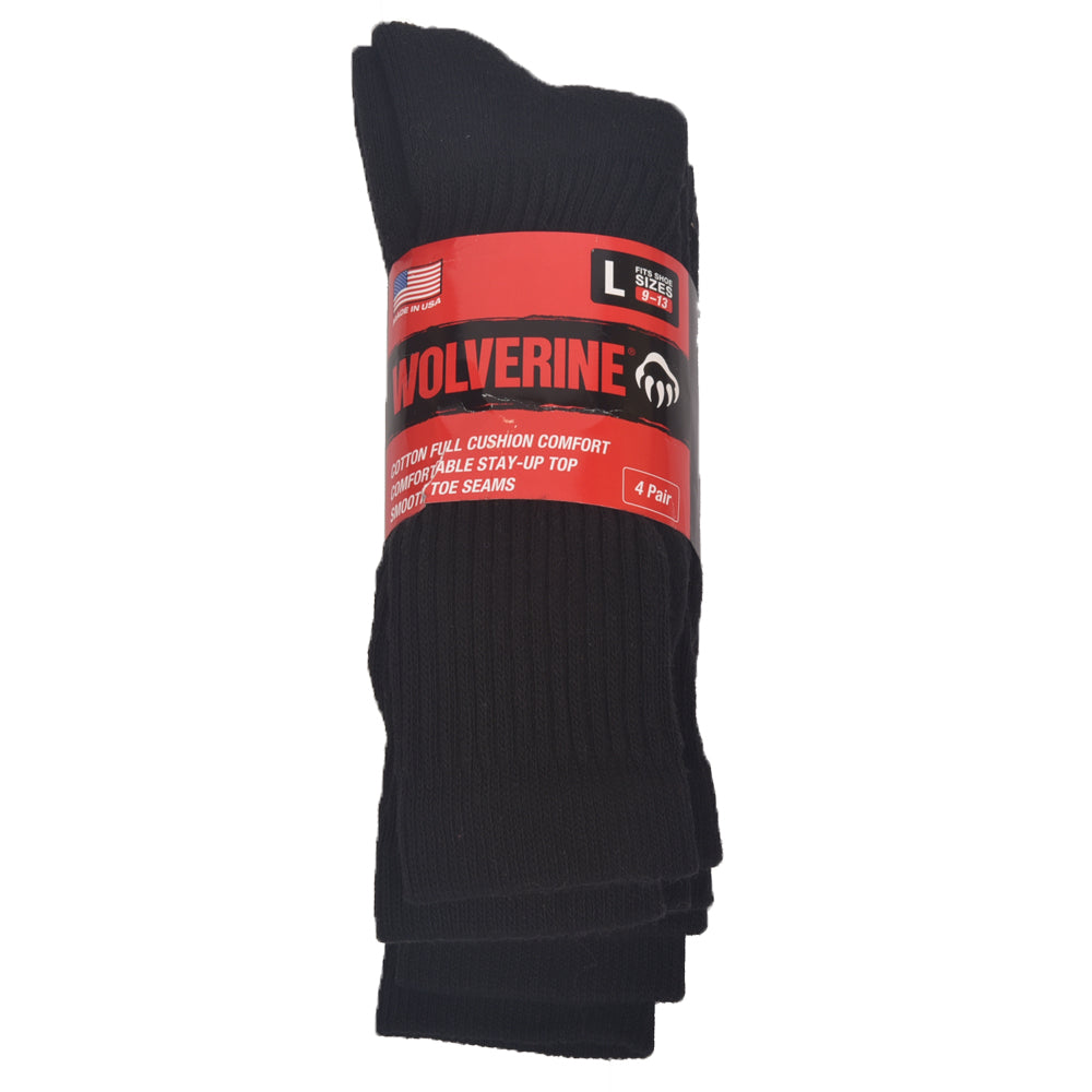 Wolverine 4 Pack Cotton Crew Sock – Whistle Workwear