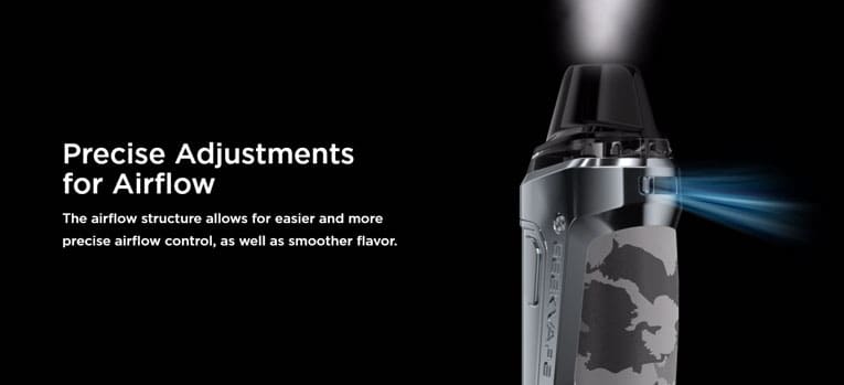 Precise airflow control to optimise flavour to your preference.