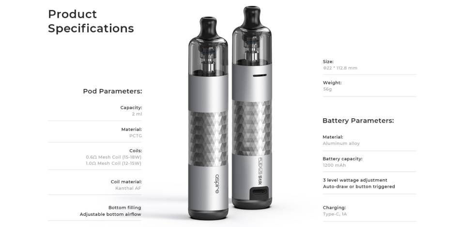 Flexus Stik Product Specifications