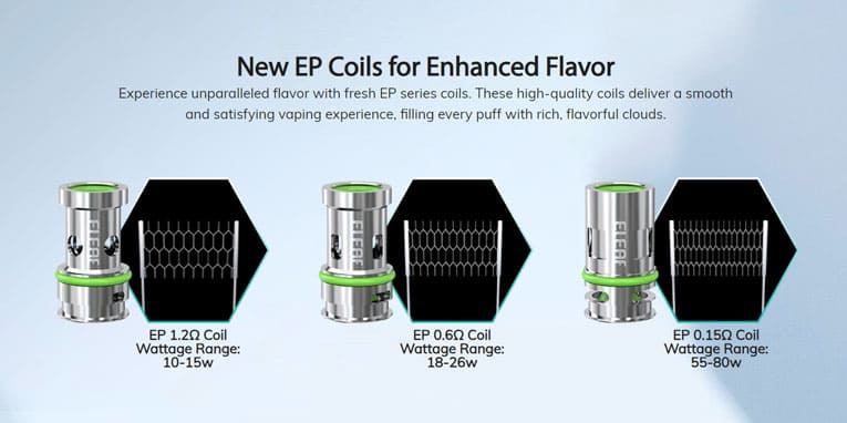 New Eleaf EP coil compatibility with iStick i75 vape kit. Experience unparalleled flavour with high quality EP coils for a smooth and satisfying vape.
