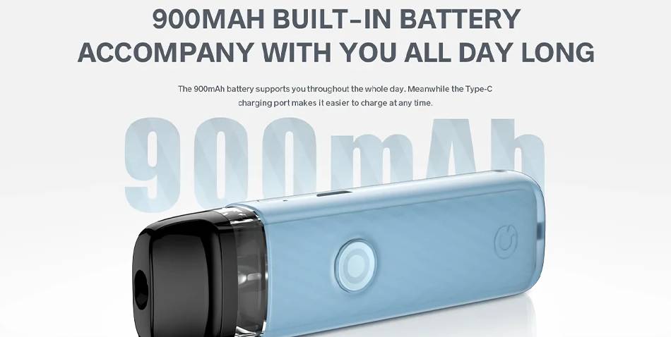 Internal Fast Charging 900mAh Battery