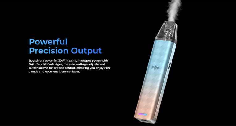 30W Maximum power output on Xlim SE 2 for rich clouds and excellent flavour.