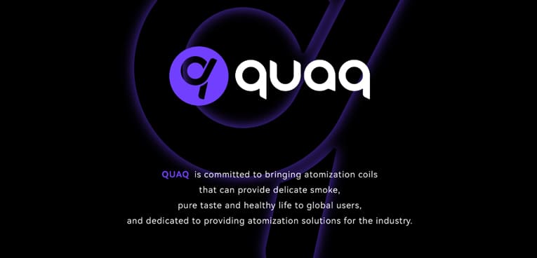 Banner showing QUAQ coil logo with text explaining that QUAQ are commited to providing atomization coils that provide excellent taste for users