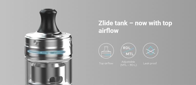 Zlide tank offer a leak proof experience which is combined with top airflow.