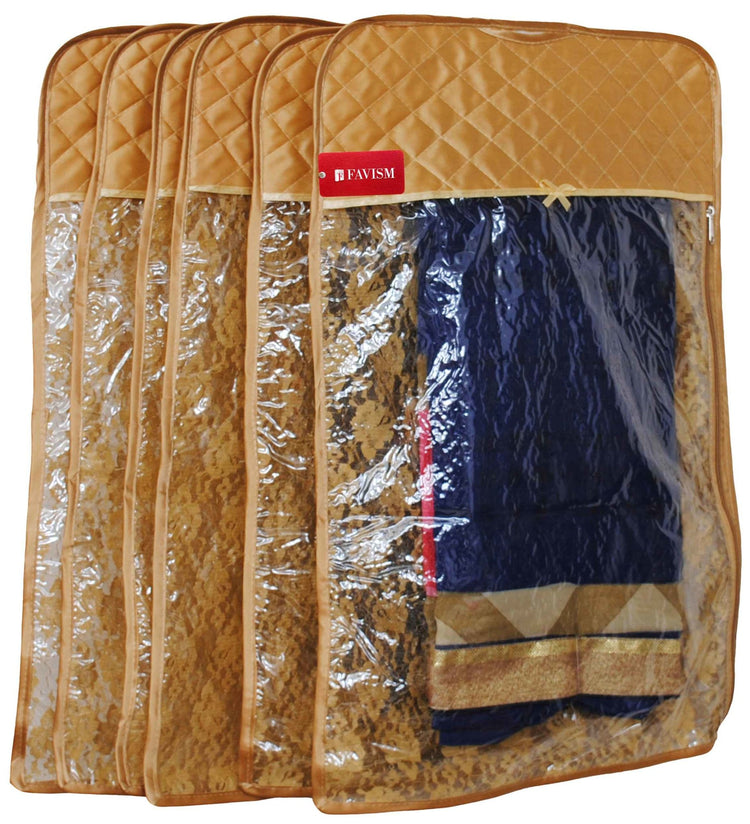 Hanging saree cover | hanging closet organizer pack of 6 pcs. - FAVISM