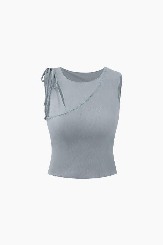 Asymmetric Tie Detail Tank Top