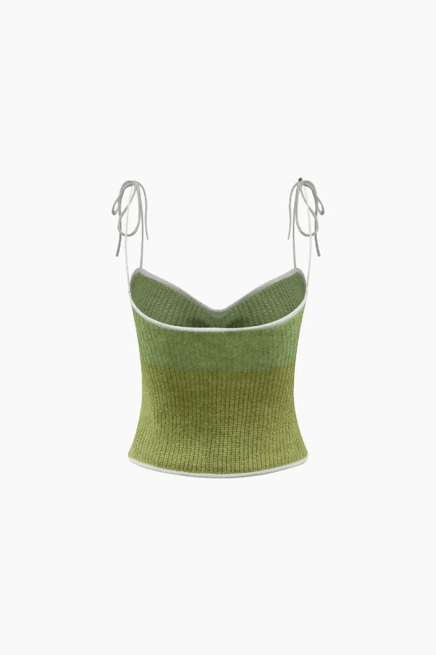 Tie Strap Knit Cami Top