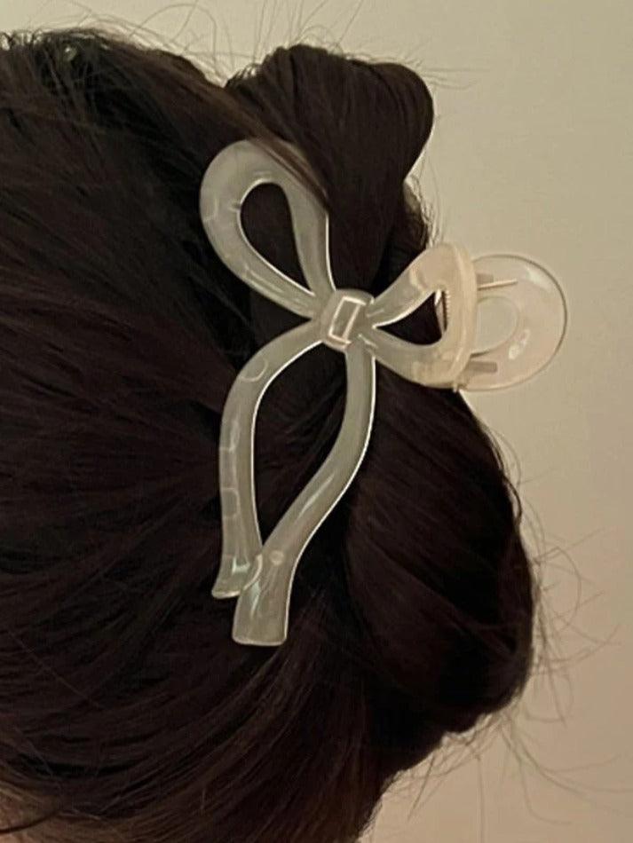 Oversize Bow Pattern Hair Claw Clip